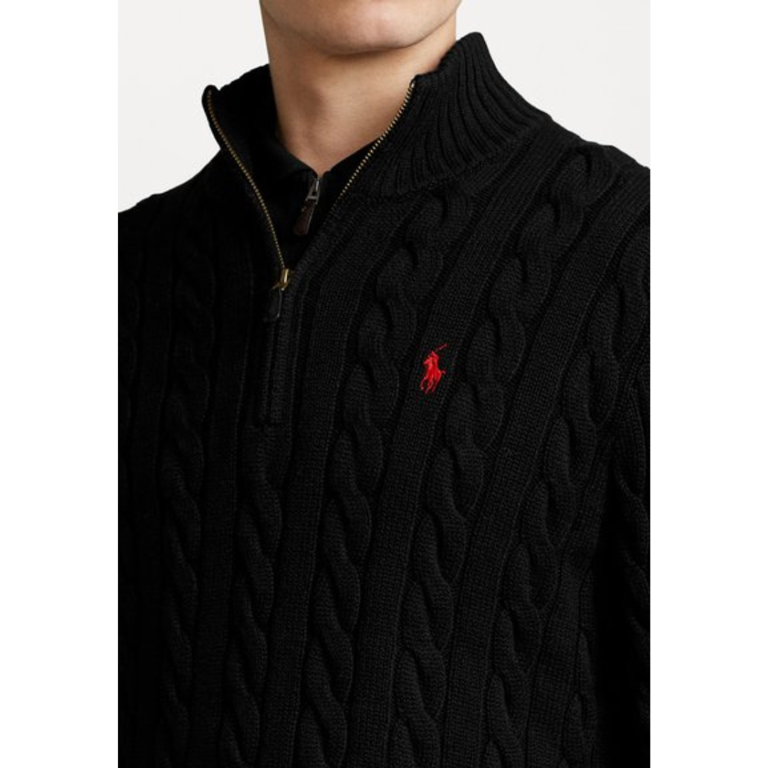 Cotton Twisted Zipper Sweater | LIMITED STOCK