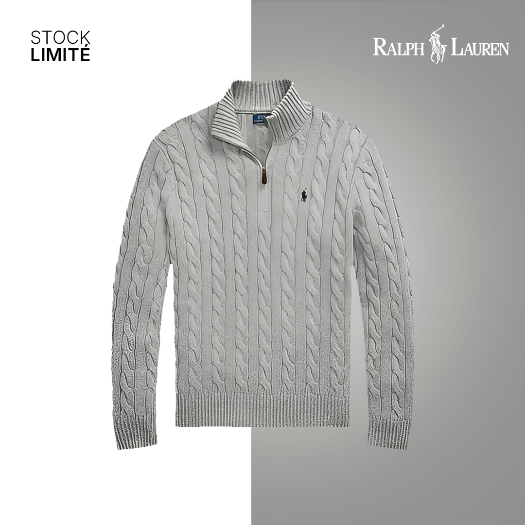 Cotton Twisted Zipper Sweater | LIMITED STOCK