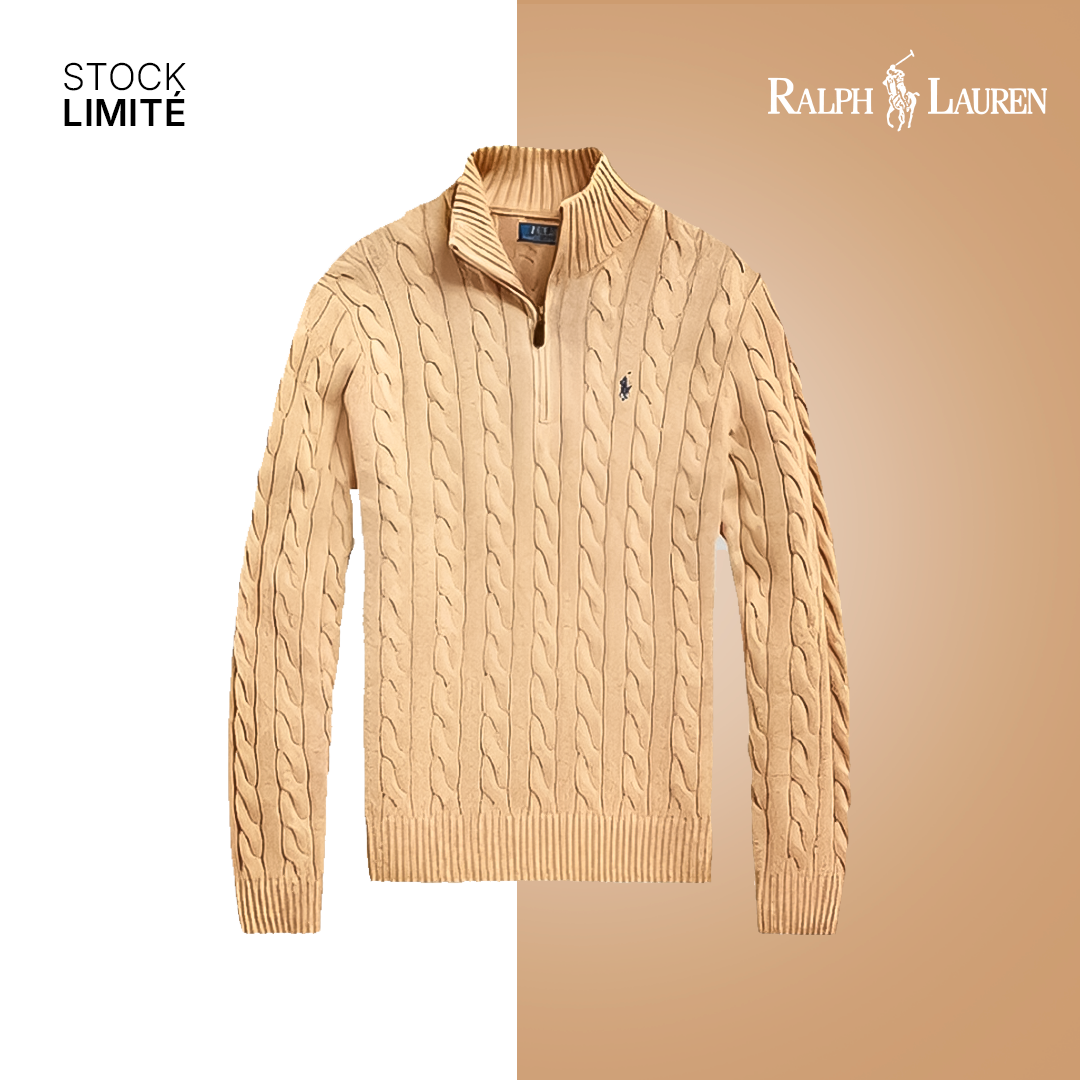 Cotton Twisted Zipper Sweater | LIMITED STOCK