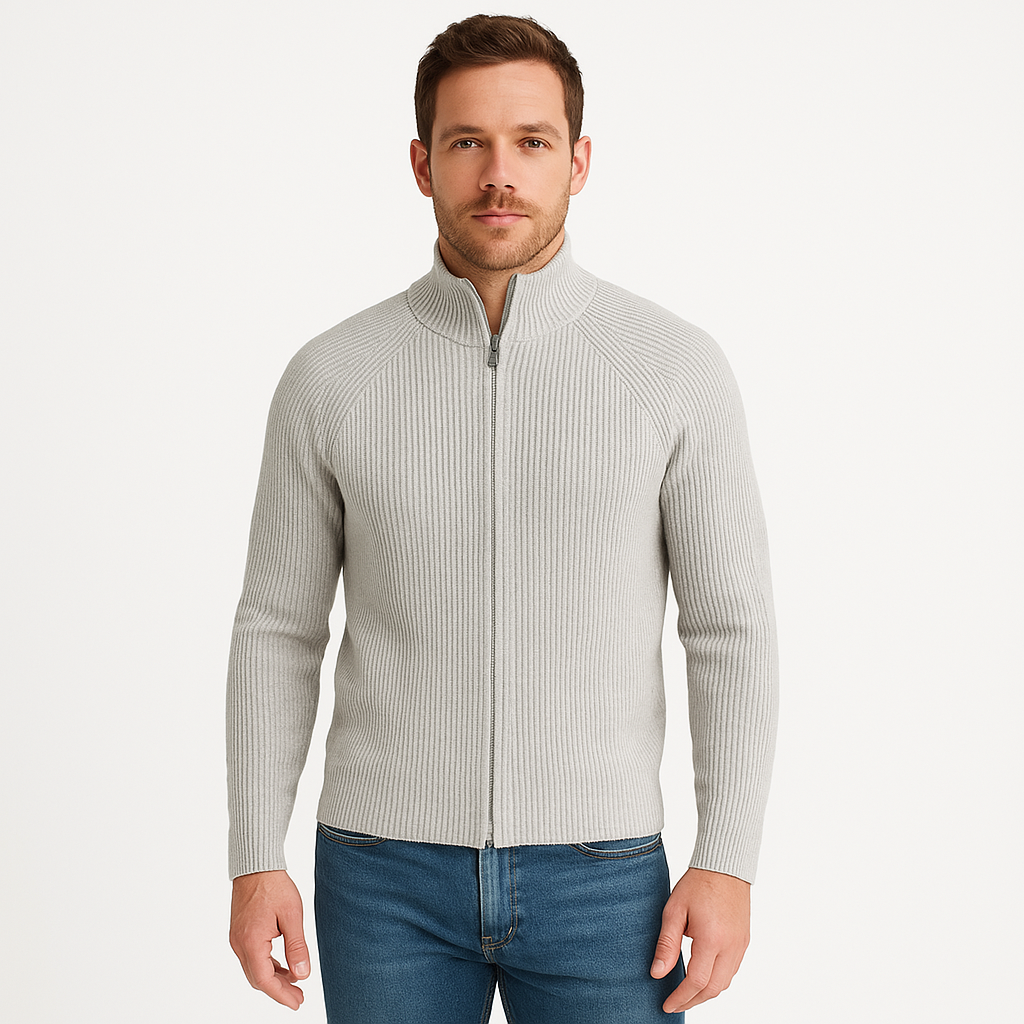Colton Kaschmirpullover mit Reißverschluss
